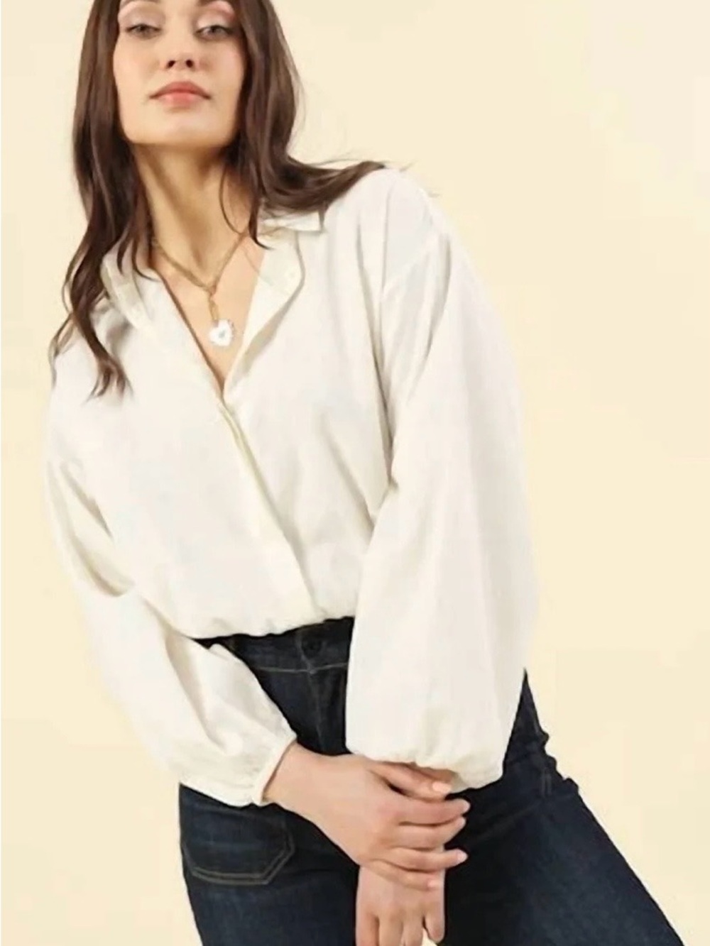 Omika cotton/linen top